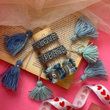 Love and peace Bracelet Denim (blue)