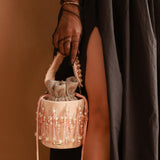 Apricot blush bucket Bag