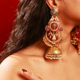 Mehrooz jhumka ( red)