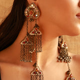 Neroh long danglers  (white)