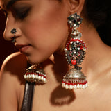 Tara silver jhumka
