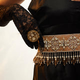 Aaryish beige vegan Leather belt