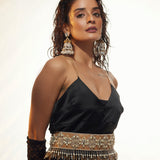 Aaryish beige vegan Leather belt