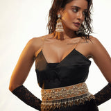 Aaryish beige vegan Leather belt