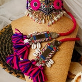 Adah (Kutch mirrorwork choker ) Blue