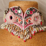 Adah (Kutch mirrorwork choker) pink