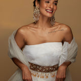 Amelia Tan Shimmer Leather Belt