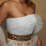 Amelia Tan Shimmer Leather Belt