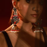Tara silver jhumka