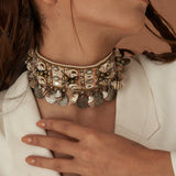 BOHEMIAN SEA SHELLS CHOKER (BEIGE)