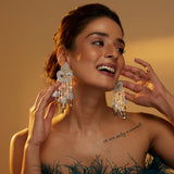 Chloe silver shimmer danglers