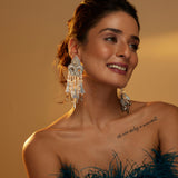 Chloe silver shimmer danglers