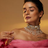 Cristina Choker with Dazzling Gold Crystals