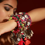 Folklore stack of bangles (8 pcs)