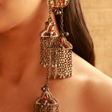 Neroh long danglers  (white)