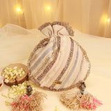 Riza potli bag ( ivory)