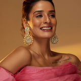 Daisy (Lime yellow pearl earrings)