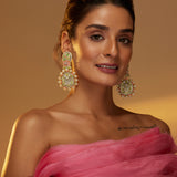 Daisy (Lime yellow pearl earrings)