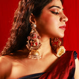 Mehrooz jhumka ( red)
