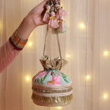 Cotton candy potli bag