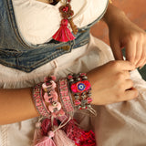 Love and peace Bracelet (pink )