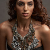 IRIS LONG TASSEL NECKPIECE