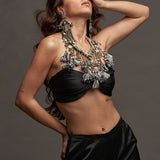 IRIS LONG TASSEL NECKPIECE