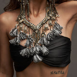 IRIS LONG TASSEL NECKPIECE