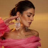Niloufar- soft pink Danglers