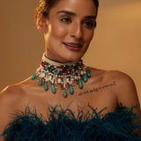 Pariza Navrattana multi coloured necklace