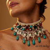 Pariza Navrattana multi coloured necklace