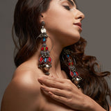 Ruhoob long Earrings Red