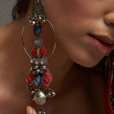Ruhoob long Earrings Red