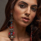 Ruhoob long Earrings Red