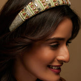 Sage crystal shimmer headband