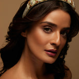 Sage crystal shimmer headband