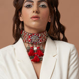 Sitara choker Red
