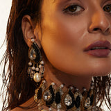 Sophia Drop Shaped Necklace (Black)