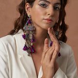 Zahin Bohemian Hamsa Hand Earrings