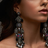 Zisha long silver Earrings