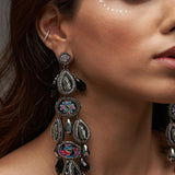 Zisha long silver Earrings