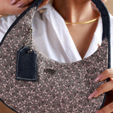 Icy grey shoulder bag