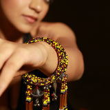 Shakti Beaded Bangles  (set of 2) yellow