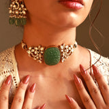 Sajda choker set with earrings