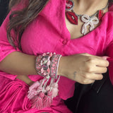 Love and peace Bracelet (pink )