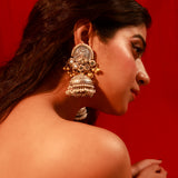 Rihana silver jhumkas