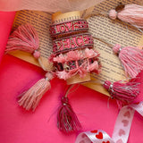 Love and peace Bracelet (pink )