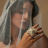Elaheh Ivory Pearl Floral Ring