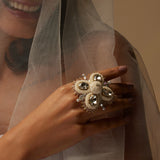 Elaheh Ivory Pearl Floral Ring