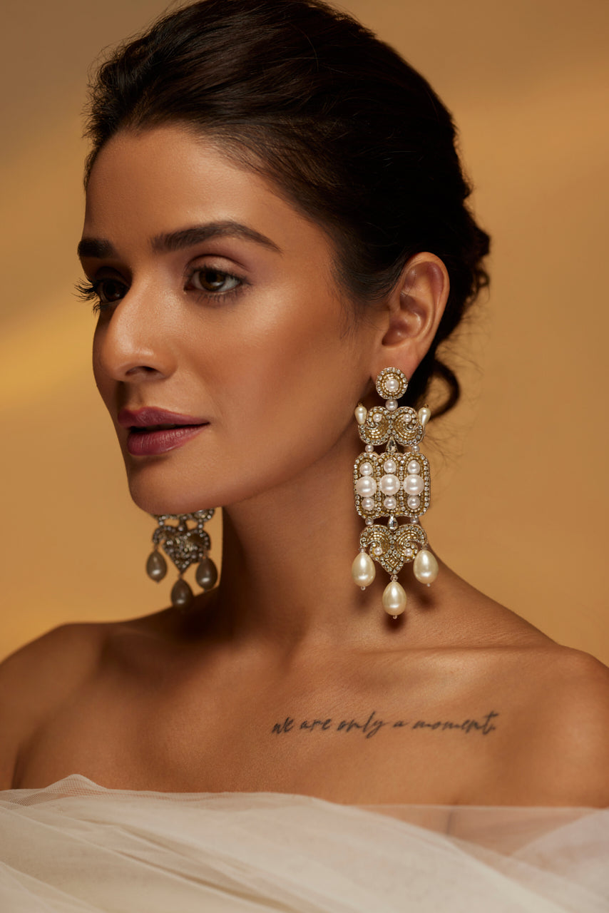Buy Star Trail Crystal Statement Earrings Online in India | Zariin